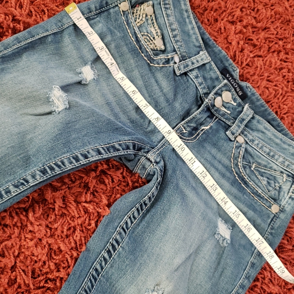 Vigoss The Chelsea Boyfriend Jeans Woman Size 1/2 - Picture 8 of 12